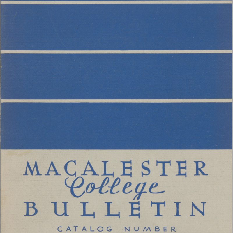 Macalester College Bulletin cover 1949